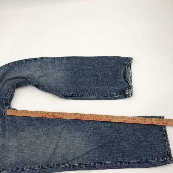 Cremieux Relaxed Denim Jeans Mens 30/32 x 29.5 Straight Blue Distressed *FLAW - Picture 12 of 12